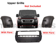 2019 2020 2021 2022 Ram Promaster Front Bumper Right Left Center 1500 2500 3500 Black - Texas-e-parts