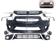 2016 2017 2018 2019 Mitsubishi Outlander Sport Front Bumper Cover Grille Fog Light Lamp Chromes Trims Complete - Texas-e-parts