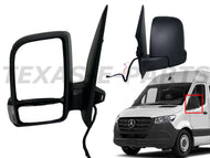 2019 2020 2021 2022 Mercedes Benz & Freightliner Sprinter 1500 2500 3500 Side Rear View Short Arm Mirror Power Heated Signal Left Driver Side - Texas-e-parts