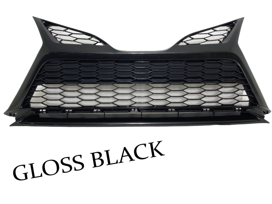 2021 2022 2023 Toyota Camry XSE SE Front Bumper Lower Grille Gloss Black Honeycomb - Texas-e-parts