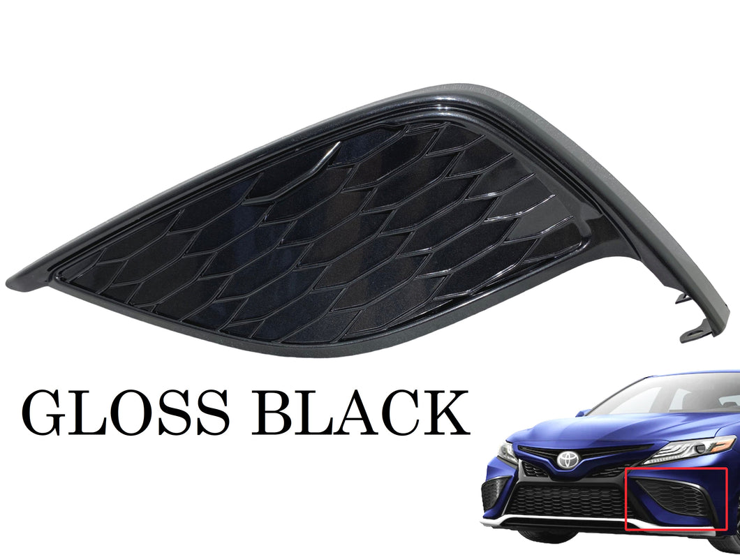 2021 2022 2023 Toyota Camry XSE SE Front Bumper Fog Light Cover Left Driver Side Gloss Black