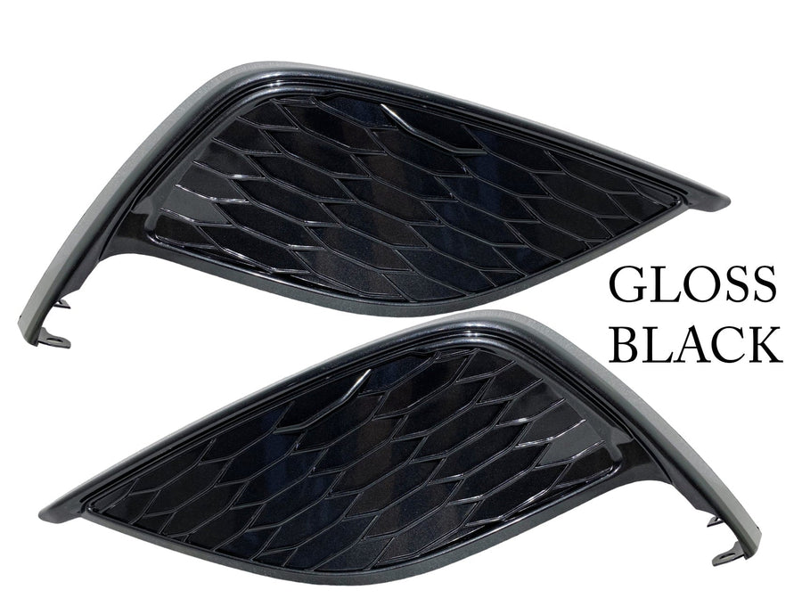 2021 2022 2023 Toyota Camry XSE SE Front Bumper Fog Light Cover Left Driver & Right Passenger Set Gloss Black - Texas-e-parts