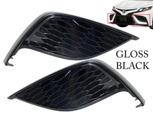 Load image into Gallery viewer, 2021 2022 2023 Toyota Camry XSE SE Front Bumper Fog Light Cover Left Driver &amp; Right Passenger Set Gloss Black - Texas-e-parts