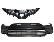 2021 2022 2023 Toyota Camry LE XLE Front Bumper Upper & Lower Grille - Texas-e-parts