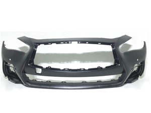 2018 2019 2020 2021 2022 2023 2024 Infiniti Q50 Q50s Sports Front Bumper Cover With Two Sensor Holes - Texas-e-parts