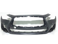 2018 2019 2020 2021 2022 2023 2024 Infiniti Q50 Q50s Sports Front Bumper Cover With Two Sensor Holes - Texas-e-parts