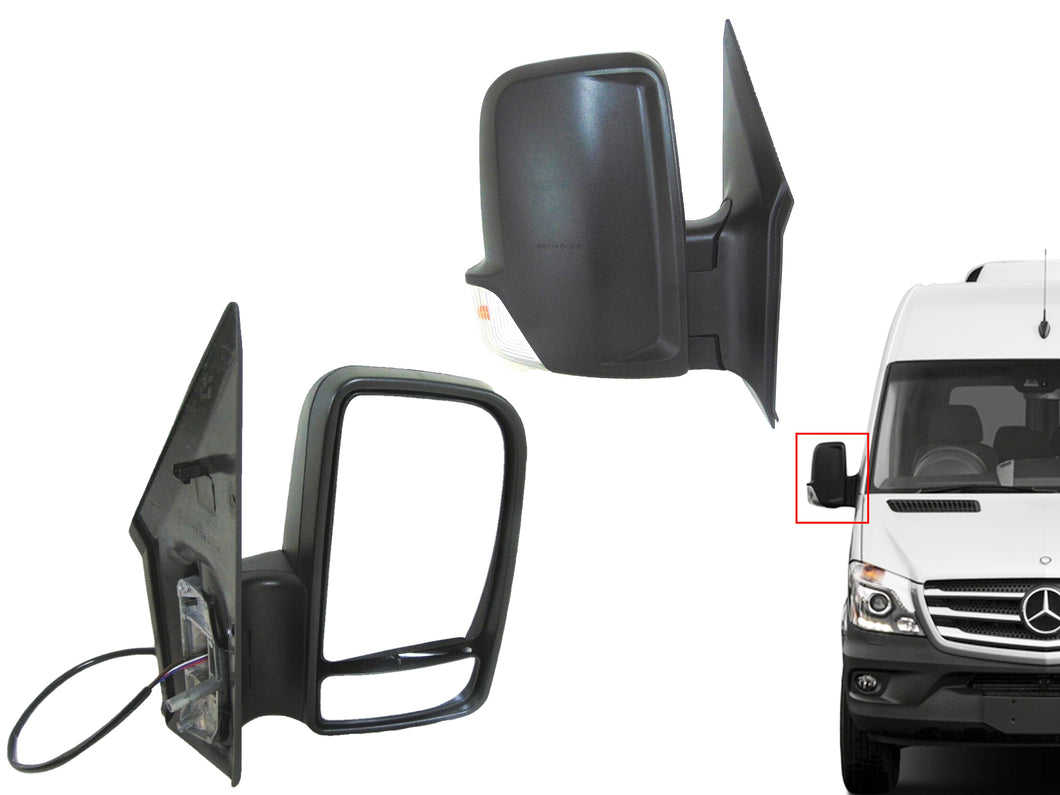 2006-2018 Mercedes Sprinter Van Right Passenger Side View Mirror Short Arm Heated Signal