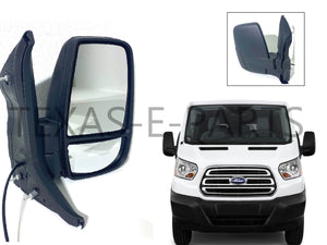 2015 2016 2017 2018 2019 2020 2021 2022 2023 2024 Ford Transit RH Passenger Side Rear View Mirror Short Arm - Texas-e-parts