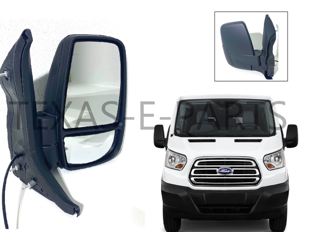 2015 2016 2017 2018 2019 2020 2021 2022 2023 2024 Ford Transit RH Passenger Side Rear View Mirror Short Arm - Texas-e-parts