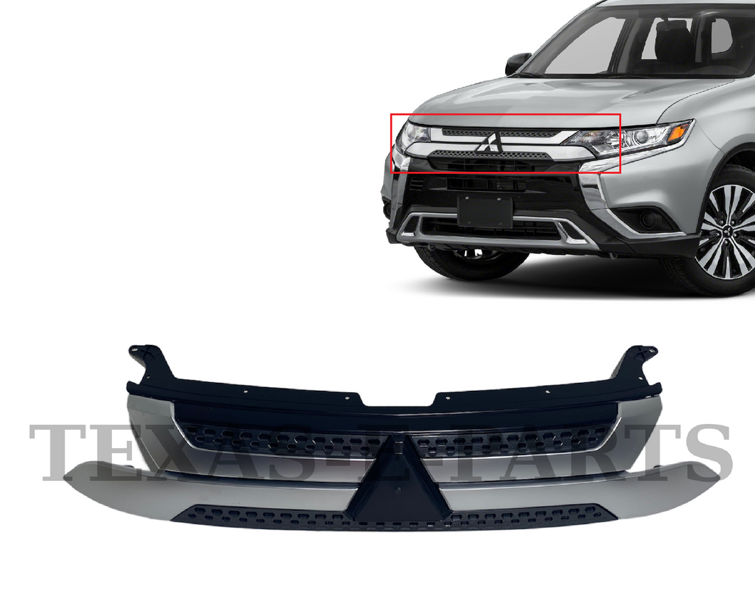2019 2020 Mitsubishi Outlander Grille Front Bumper Upper Grille - Texas-e-parts