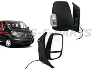 2015 2016 2017 2018 2019 2020 2021 2022 2023 2024 Ford Transit 150 250 350 Front Right Door Side Rear View Mirror Short Arm Power Heated Signal - Texas-e-parts
