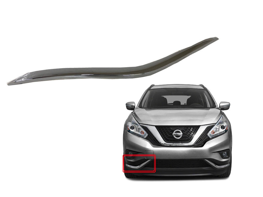 Nissan Murano 2015-2018 Front Bumper Lower Chrome Molding Right Side - Texas-e-parts