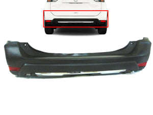 2017 2018 2019 2020 Nissan Rogue S SL SV Rear Bumper Cover With Reflector & Chrome Molding