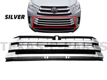 Load image into Gallery viewer, 2017 2018 2019 Toyota Highlander Front Bumper Lower Grille Silver With Tow Covers - Texas-e-parts