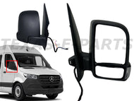 2019 2020 2021 2022 Mercedes Benz & Freightliner Sprinter 1500 2500 3500 Power Side Rear View Mirror Heated Signal Short Arm Right Passenger Side - Texas-e-parts