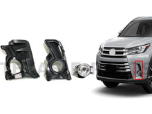 Load image into Gallery viewer, 2017-2019 Toyota Highlander Front Bumper Fog Lamp Cover Left Driver LH Side - Texas-e-parts
