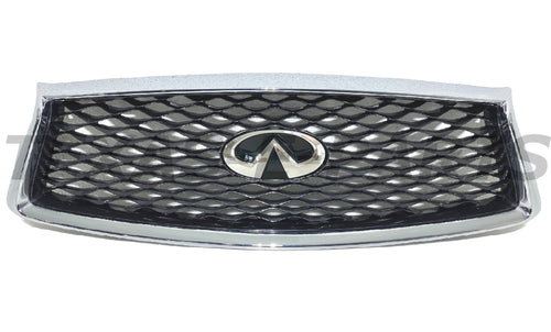 2018 2019 2020 2021 2022 2023 Infiniti Q50 Q50s Front Bumper Upper Grille With Emblem - Texas-e-parts