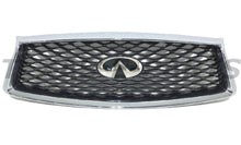 Load image into Gallery viewer, 2018 2019 2020 2021 2022 2023 Infiniti Q50 Q50s Front Bumper Upper Grille With Emblem - Texas-e-parts