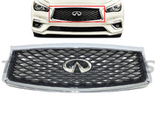Load image into Gallery viewer, 2018 2019 2020 2021 2022 2023 Infiniti Q50 Q50s Front Bumper Upper Grille With Emblem