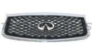 2018 2019 2020 2021 2022 2023 Infiniti Q50 Q50s Front Bumper Upper Grille With Emblem - Texas-e-parts