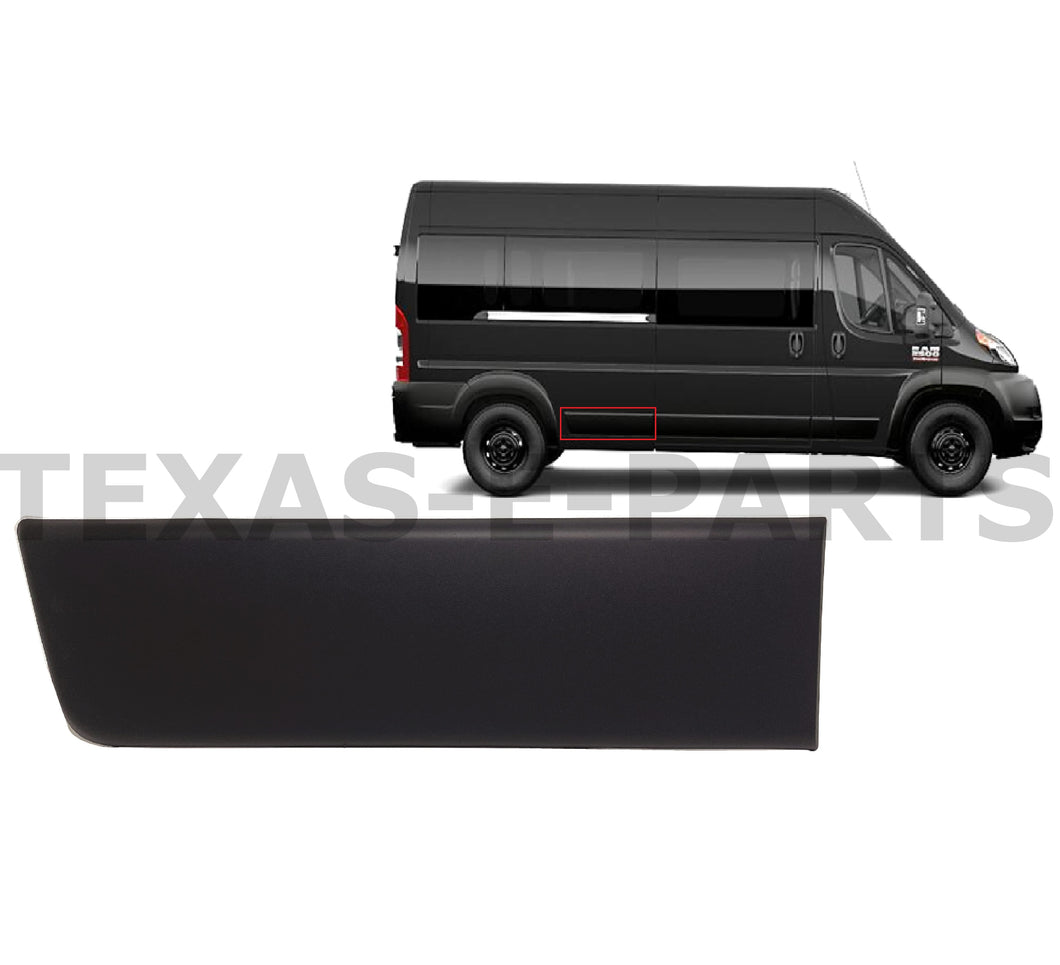 2019 2020 2021 2022 2023 2024 Ram ProMaster 2500 3500 Extended Rear Right Passenger Side Body Molding Trim Black - Texas-e-parts
