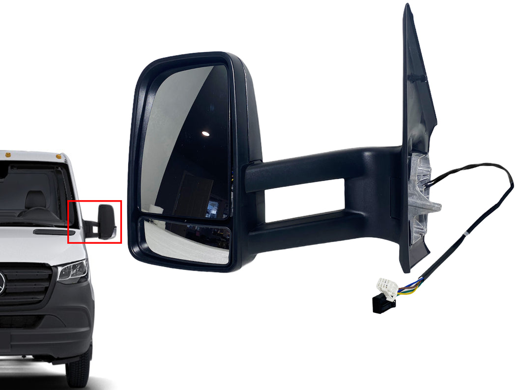 2019 2020 2021 Mercedes Benz Sprinter 1500 2500 3500 Left Front Door Side Rear View Mirror Long Arm - Texas-e-parts