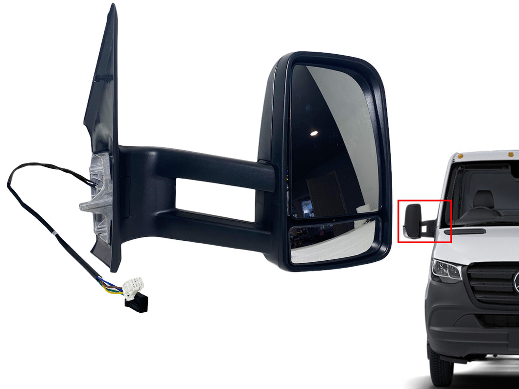 2019 2020 2021 Mercedes Benz Sprinter 1500 2500 3500 Right Front Door Side Rear View Mirror Long Arm - Texas-e-parts