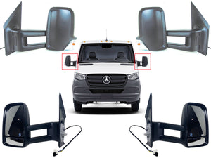 2019 2020 2021 Benz Sprinter Left Right Front Door Side Rear View Mirror Long Arm Set