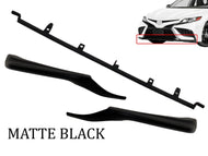 2021 2022 2023 Toyota Camry XSE SE Front Bumper Center Left Right Side Molding Trim Set Matte Black - Texas-e-parts