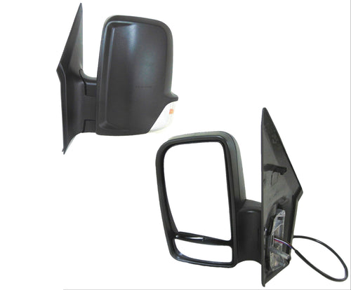 2006-2018 Mercedes Sprinter Van Left Driver Side View Mirror Short Arm Heated Power Signal - Texas-e-parts
