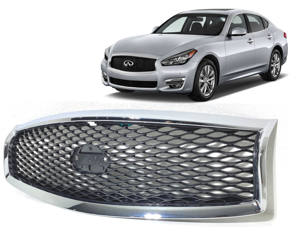2015-2019 Infiniti Q70 Front Bumper Upper Grille With Camera Option