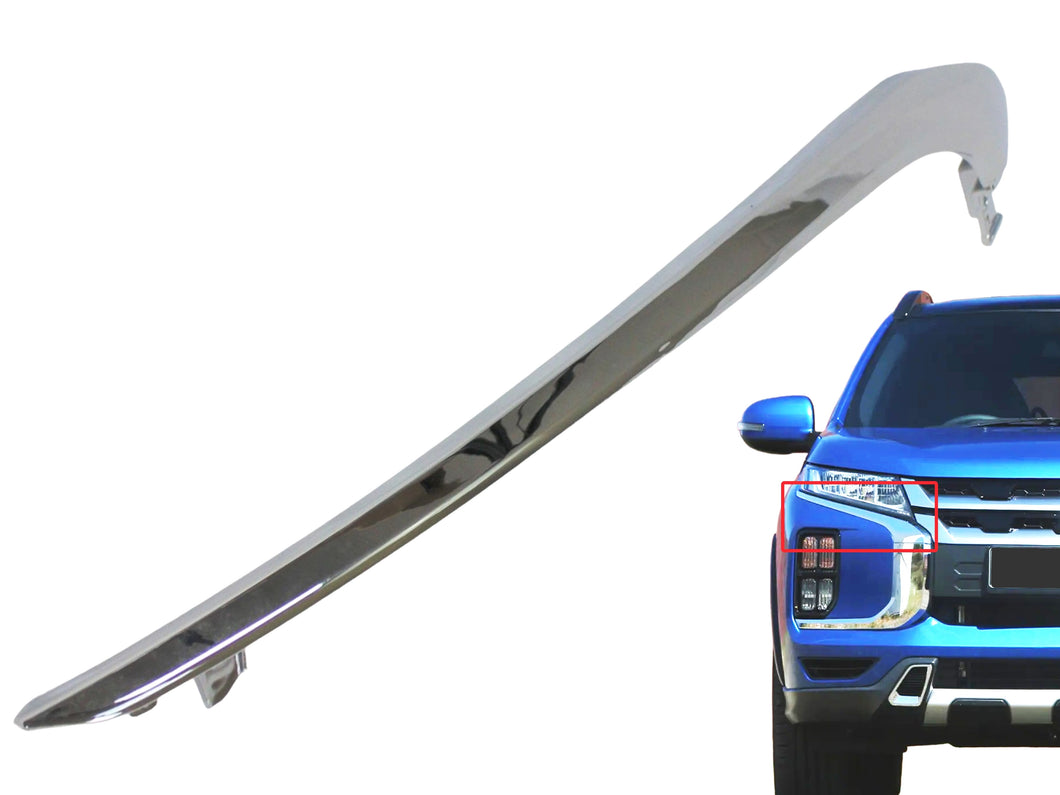 2020 2021 2022 2023 Mitsubishi Outlander Sport Front Bumper Upper Chrome Molding Trim Right Passenger Side - Texas-e-parts