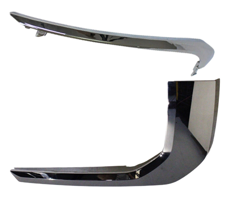 2020 2021 2022 2023 Mitsubishi Outlander Sport Front Bumper Upper Lower Chrome Molding Trim Right Passenger Side - Texas-e-parts