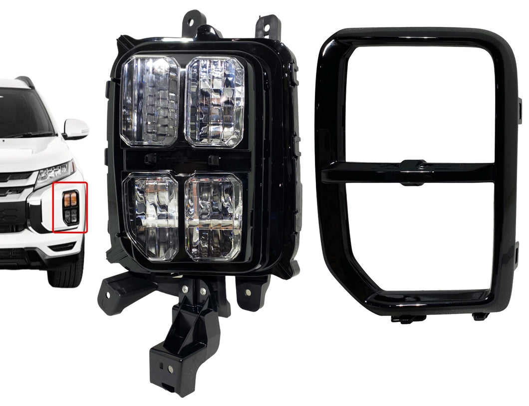 2020 2021 2022 2023 Mitsubishi Outlander Sport Front Bumper Turn Signal Fog Light Lamp With Cover Left Driver Side - Texas-e-parts