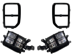 2020 2021 2022 2023 Mitsubishi Outlander Sport Front Bumper Turn Signal Fog Light Lamp With Cover Left Driver & Right Passenger Set - Texas-e-parts