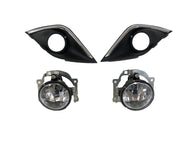 2016 2017 2018 2019 2020 Mitsubishi Outlander Bumper Fog Light with Bezel Cover Left Right Set Pair - Texas-e-parts