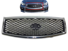 Load image into Gallery viewer, 2014 2015 2016 2017 Infiniti Q50 Front Bumper Grille Upper With Camera Option Chrome Mesh