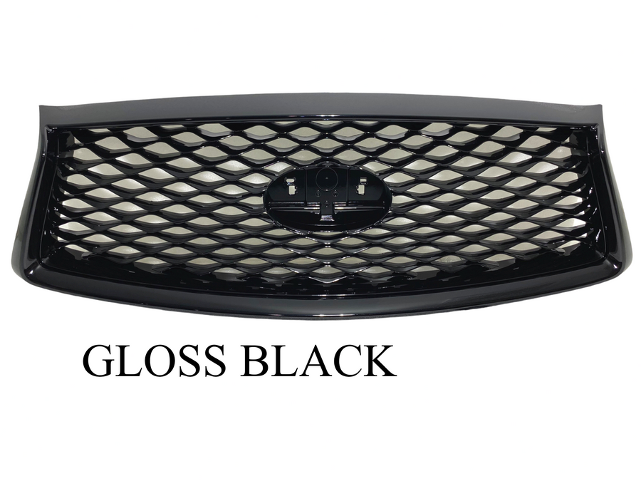 2018 2019 2020 2021 2022 2023 2024 Infiniti Q50 Front Bumper Upper Grille Gloss Black - Texas-e-parts