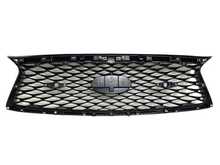 Load image into Gallery viewer, 2018 2019 2020 2021 2022 2023 2024 Infiniti Q50 Front Bumper Upper Grille With Sensor Holes &amp; Camera Option Gloss Black - Texas-e-parts