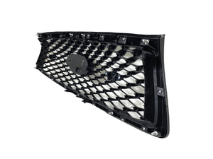 2018 2019 2020 2021 2022 2023 2024 Infiniti Q50 Front Bumper Upper Grille With Sensor Holes & Camera Option Gloss Black - Texas-e-parts