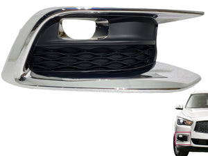 2016 2017 2018 2019 2020 Infiniti QX60 Right Side Front Bumper Fog Light Bezel Cover - Texas-e-parts