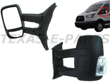 Load image into Gallery viewer, 2015 2016 2017 2018 2019 2020 2021 2022 2023 2024 Ford Transit 150 Front Left Door Side Rear View Mirror Long Arm Signal - Texas-e-parts