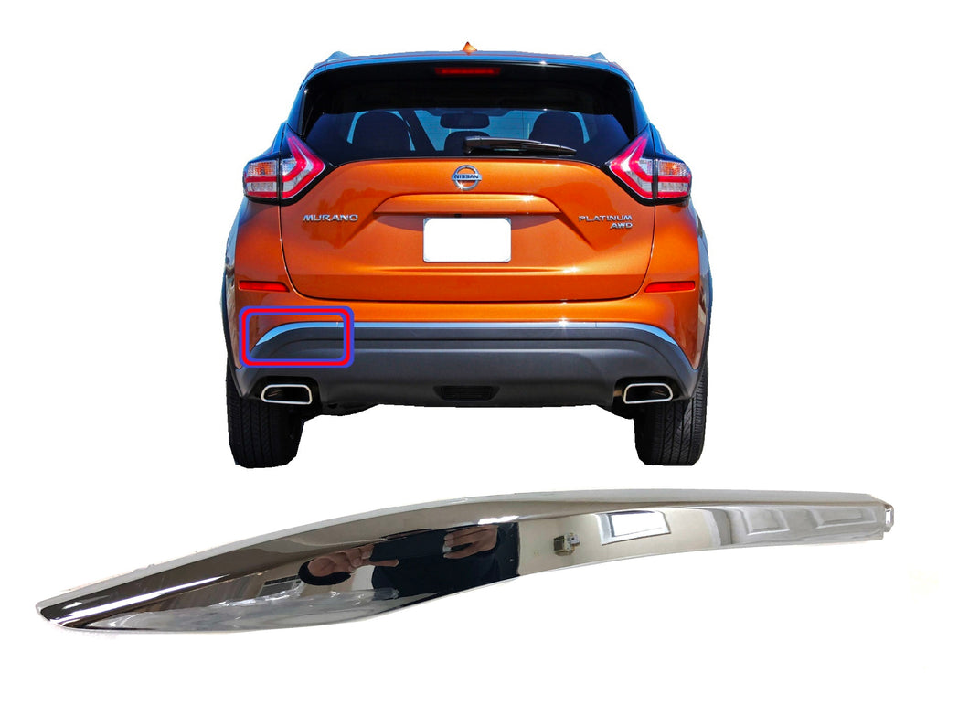 2015-2020 Nissan Murano Left Rear Bumper Lower Chrome Molding Trim