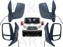 Load image into Gallery viewer, 2015 2016 2017 2018 2019 2020 2021 2022 Ford Transit Front Left Right Door Side Rear View Mirror Short Arm Set Driver Passenger