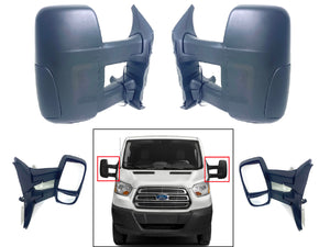 2015 2016 2017 2018 2019 2020 2021 2022 Ford Transit Left Right Front Door Side Rear View Long Arm Mirror Pair