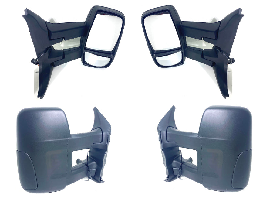 2015 2016 2017 2018 2019 2020 2021 2022 2023 2024 Ford Transit Left Right Front Door Side Rear View Long Arm Mirror Pair - Texas-e-parts
