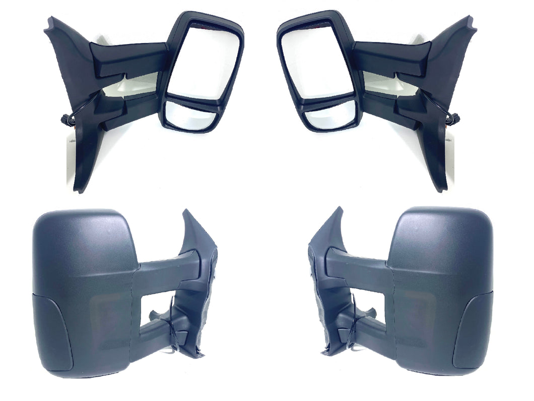 2015 2016 2017 2018 2019 2020 2021 2022 2023 2024 Ford Transit Left Right Front Door Side Rear View Long Arm Mirror Pair - Texas-e-parts
