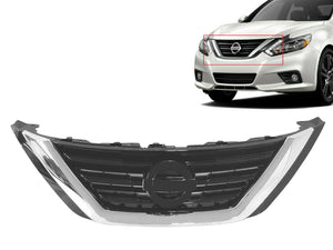 2016 2017 2018 Nissan Altima Grille Front Bumper Upper Grille Chrome - Texas-e-parts