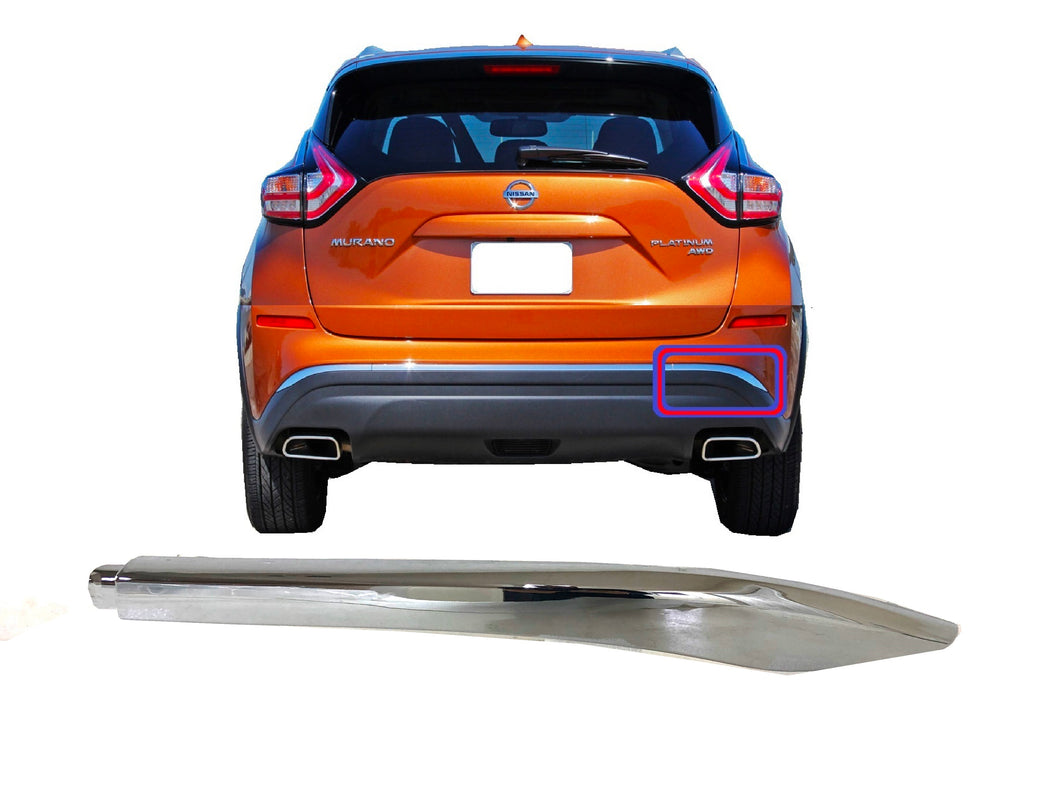 2015-2020 Nissan Murano Right Rear Bumper Lower Chrome Molding Trim