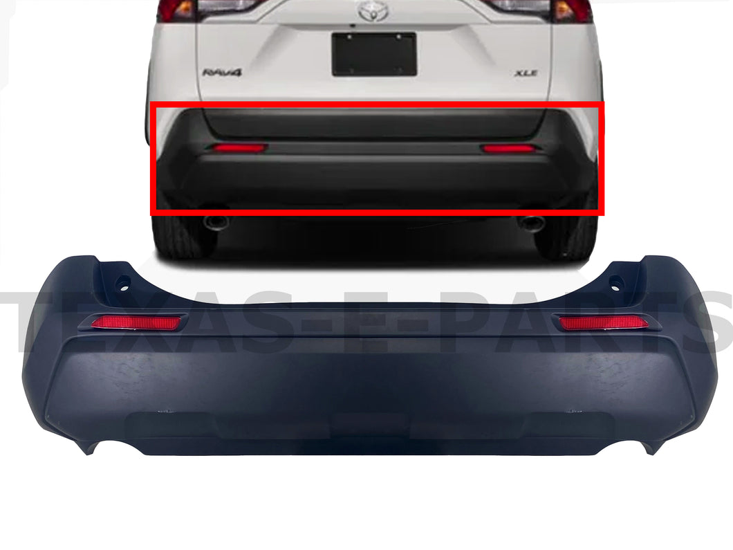 2019 2020 2021 2022 2023 2024 Toyota Rav4 Rear Bumper Cover With Reflectors Assembly - Texas-e-parts